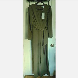 Antonio Melani Size 6 Dark Green Marsh Long Sleeve Wide Leg Miranda Jumpsuit